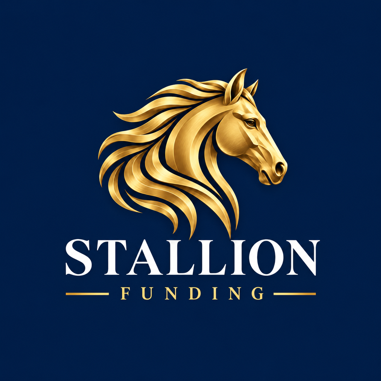 Stallion Funding gold horse logo